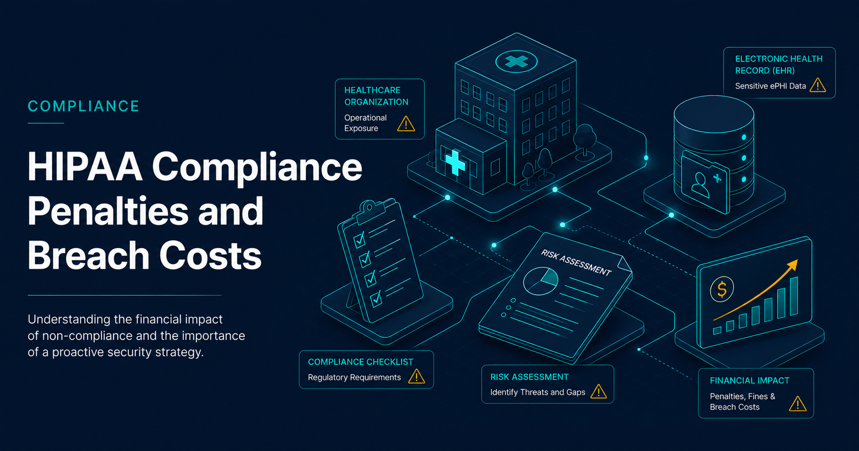 HIPAA compliance penalties and breach cost risk framework