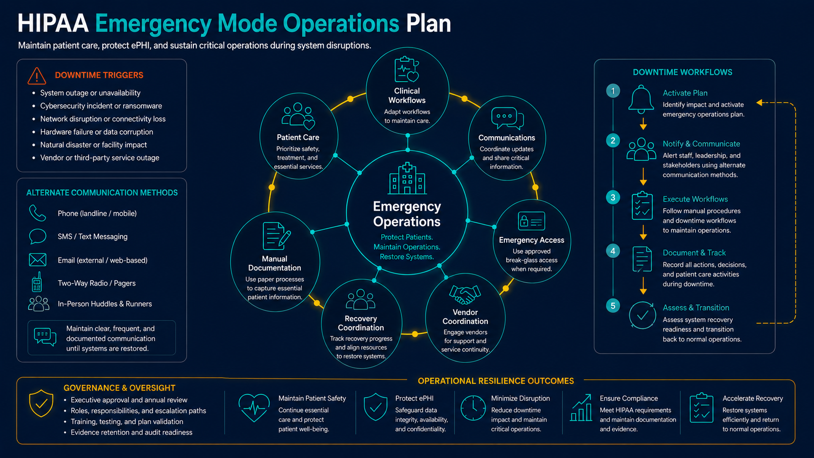 HIPAA emergency mode operations plan